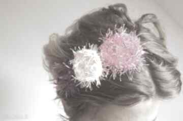 Wianuszek opaska zaamotana zofja - ozdoba na włosy, kwiatuszki, elastycznaopaska