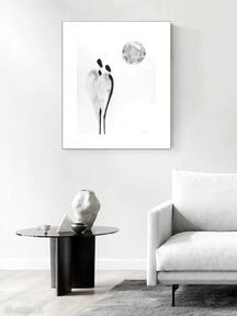 Grafika 40x50 cm wykonana ręcznie 3527461 plakaty art krystyna siwek obraz do salonu, czarno