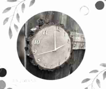 Drewniany zegar z plastra drewna brzozy - 30 cm zegary cuda - brzozowy