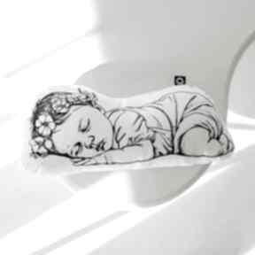 Poduszka newborn wzór nb35 malutka dziewczynka bez wagi decordruk, metryczka, dziecko, prezent