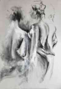 Kobiecość - 100x70 galeria alina louka obraz kobieta, czarno biała grafika, szkic, rysunek