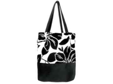 0005 biało czarna torebka ekologiczna zakupy shopper bag siskin