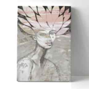 Obraz - wydruk 50x70 cm rozwiane marzenia gabriela krawczyk, na płótnie, postać, kobieta