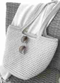 Sznurkowa torba - koszyk ręczne sploty ze sznurka bawełn, modna torebka, kobieta, na ramię