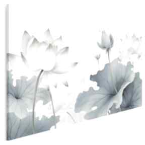 Obraz na płótnie - delikatne kwiaty elegancki 120x80 cm 105901 vaku dsgn z kwiatami, indygo