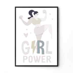 Plakat obraz power girl 50x70 cm B2 hogstudio plakaty, grafika