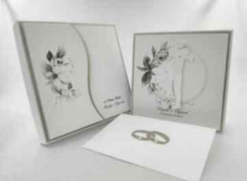 z kopertą, wzór 21b scrapbooking anna art and crafts na ślub, prezent kartka ślubna w pudełku