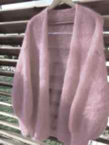 kardigan swetry manufaktura kasi moherowy, sweter szerokie rękawy, mgiełka, fuksja