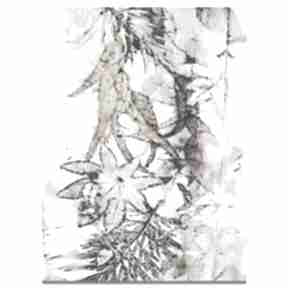 Obraz na płótnie kolorowe 60x90 renata bułkszas liście, nowoczesne, proste, skandynawskie