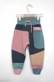 Spodnie dziecięce 110 - 152 cm patch pants mimi monster dres, ciepłe, do szkoły, bawełniany