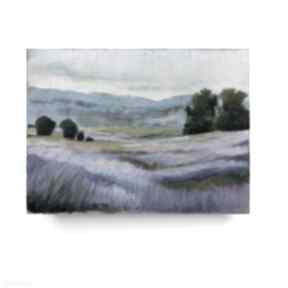 Lawendowa łąka praca formatu 18x24 cm pastele suche paulina lebida, rysunek