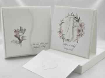 Kartka na ślub w pudełku z kopertą, w2 scrapbooking anna art and crafts, na prezent ślubna