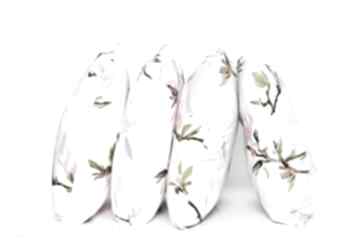Komplet 4 poduszek 40x40cm magnolia, kwiaty poduszki majunto