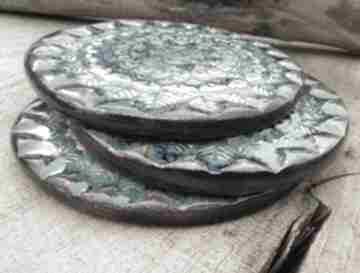 Talerzyk ceramiczny: mandala: podstawka na tealighta, ceramika na prezent pod kubek shiraja