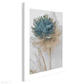 Obraz na płótnie - kwiat turkus 50x70 cm 02002 vaku dsgn kwiat