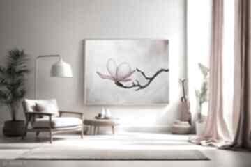 wymiar 70x100 cm ręcznie malowany olej na płótnie diana abstract art abstrakcja, magnolia, duży