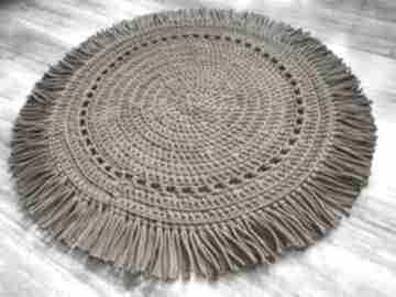 Dywan boho ze sznurka bawełnianego 100 cm handmade szydełko my hilo - do domu, sznurek