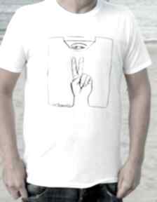 T-shirt podkoszulek unisex z autorskim wzorem vitimorio kolor biały rozm S m - L koszulki mungo