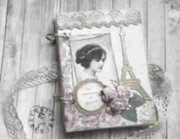 Retro sekretnik damusia styl, paryski, pamiętnik, ladies, róże, prezent