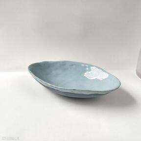 Błękitna miseczka ceramiczna ceramika ulep to studio na prezent, ręcznie robiona, talerzyk