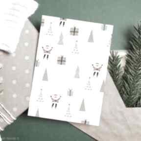 Pomysł na święta prezent. Bożonarodzeniowa minimalistyczna cardie, boże narodzenie, kartki