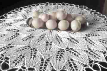 Obrus na drutach, 75 cm arte dania, serwetka, okrągły, koronkowy