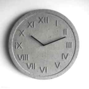 Zegar ścienny z betonu handmade betonowy roman natural szary do