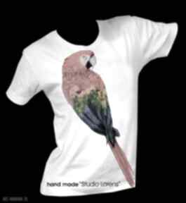 ręcznie na zamówienie koszulki lorens studio t-shirt, malowany, projektu, ara, barwna