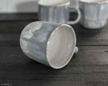 Kubek ceramiczny - szaroróżowy - 400 ml rękodzieło ceramika azul horse na prezent, do kawy