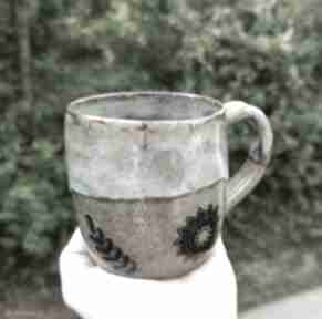 Kubek ceramiczny c498 ceramika shiraja, na kawę, liście, kamionka, prezent
