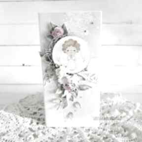 Pamiątka chrztu św, kartka w pudełku, 859 scrapbooking vairatka handmade chrzest, chrzciny