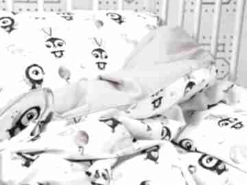 Pingwinki biel poszewka na pościel dla dziecka s 120 x 90 cm pokoik nuvaart, kołdrę, poduszkę