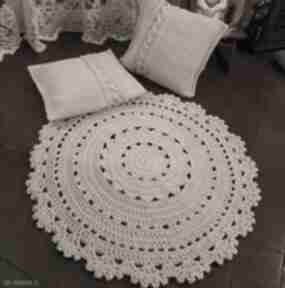 Komplet - dywan 100cm i 2 40x40 cm ze sznurka bawełnianego misz masz dorota okrągły