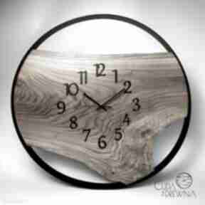 Duży zegar drewniany w nowoczesnym stylu średnica 70 cm 100% personalizacja produktu styl loft