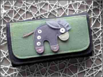 Duzy portfel z osiolkiem catoo accessories, prezent, filc, portmonetka