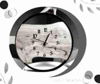 Zegar w metalowej obręczy 50 cm deska, cyfry, wskazówki do wyboru zegary cuda z drewna