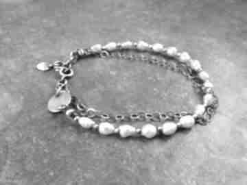 Bransoletka z perłami, perły srebro lahovska