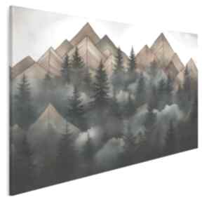 Obraz na płótnie - las 120x80 cm 112801 vaku dsgn góry, abstrakcja, trójkąty, z lasem