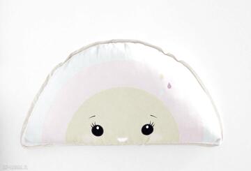 Pokoik dziecka madika design poduszka tęcza, pastelowa welur, kolorowa, biała