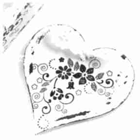 Lawendowe serce - magnes magnesy jelonkaa - koronka, lodówka, kwiaty