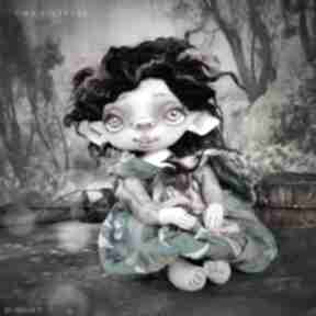 Dziewczyna rogata - lalka kolekcjonerska dekoracje e piet wróżka, chochlik, artystyczna