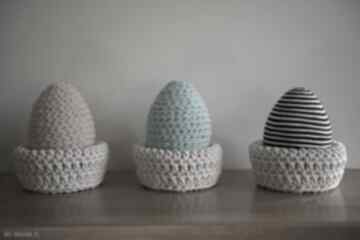 Jajka warkocze dekoracje wielkanocne by monica, sznurek, szydełko