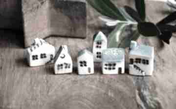 6 x domki z ceramiki dekoracje wooden love domek, domki