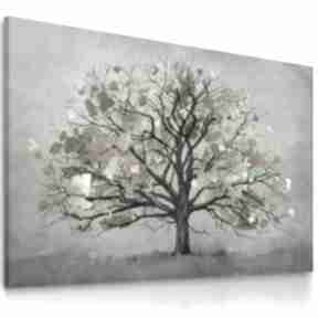 Obraz do salonu drukowany na płótnie z drzewem w odcieniach zieleni 02591 ludesign gallery