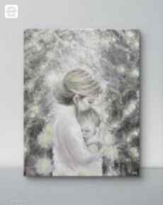 "neon lights" - obraz olejny na płótnie, 40x50 cm kkjustpaint olej matka dziecko, abstrakcja