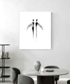 Grafika 40x50 cm wykonana ręcznie 3620671 art krystyna siwek obraz do salonu, czarno biała