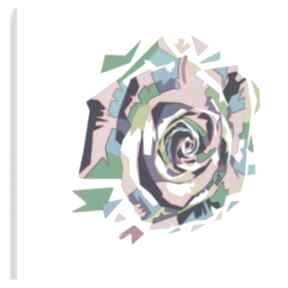 Obraz na płótnie - róża kolorowy kwiat modny - 120x80 cm 92701