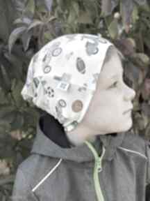 Dwustronna czapka retro boys dla dziecka nuva art, bawełniana jesienna miękka