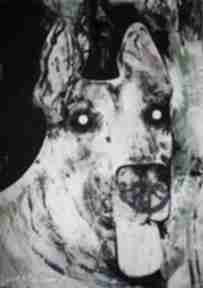 Portert psa akrylowy drzewodr pies, zwierzę, obraz, akryl