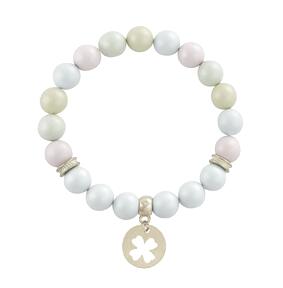 Pearly chic - pastels 4 lavoga perła, swarovski, koniczynka